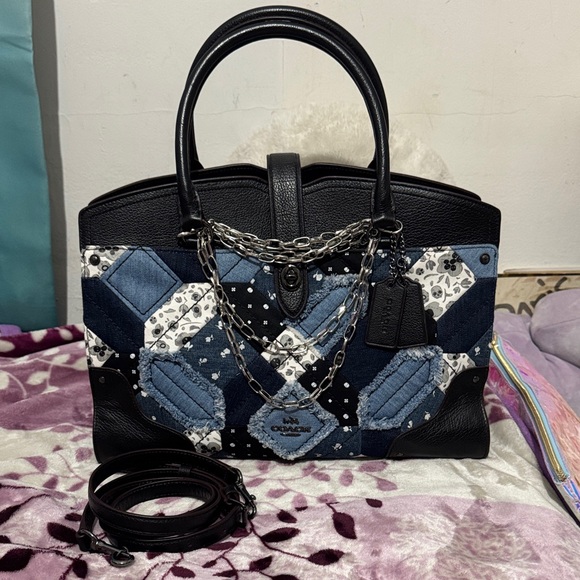 Coach Handbags - Coach Mercer 30 in canyon Quilt Denim